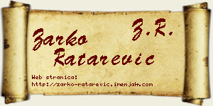 Žarko Ratarević vizit kartica